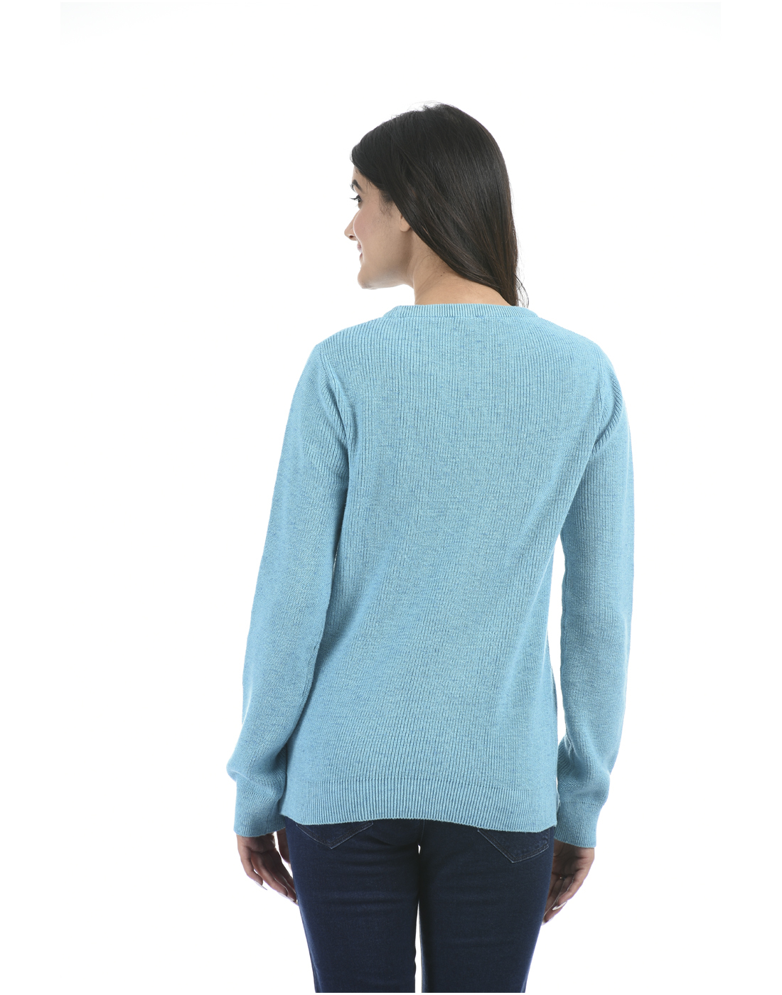 Portobello Wome Casual Wear Sky Blue Sweater